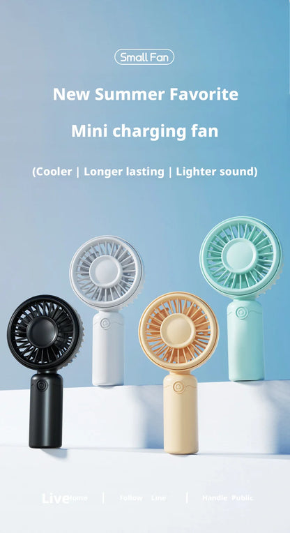 New Mini Fan Portable Mini USB Rechargeable Quiet Fans Table Makeup Eyelash Cooler Kids Outdoor Office Travel Air Cooler Fan NEW