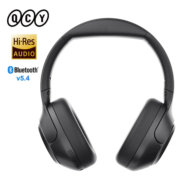 QCY H3 ANC Hi-Res Audio Wireless Headphones Bluetooth 5.4 Over Ear Headset 60Hrs 43dB Hybrid Active Noise Cancellation Earphone