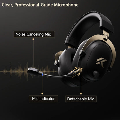 MCHOSE V9 Turbo+ E-sports Magnetic Wireless Gaming Headset 7.1 Surround Sound 90° Swivel Ear Cups Low Latency Magnetic Charging
