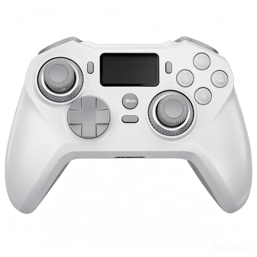 G8 Wireless Game Controller for PC Switch Android iOS Mobile Phone 4 Hall Operation-with TMR Hall Joystick, 30-90gf Adjustable Damping, Smart Screen, Turbo Macro RGB Light, 6-Axis Vibration Gamepad