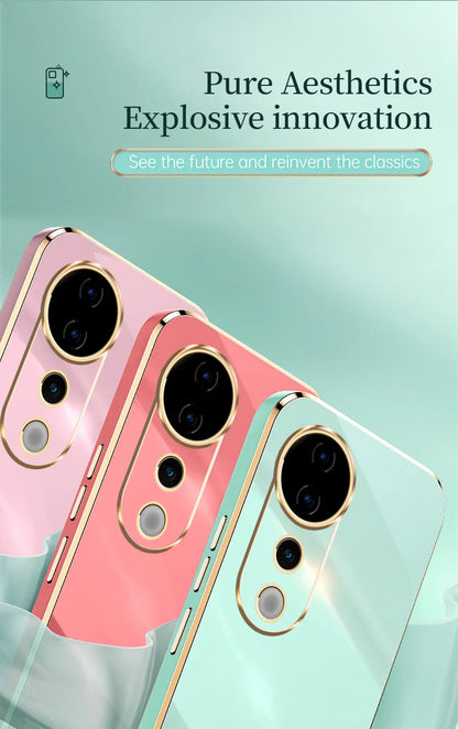 Funda Vivo V50 Lite 4g 5g Luxury Fashion Plating Case For VIVO V50 Lite Soft Slim Silicone Shockproof High Quality Phone Cover