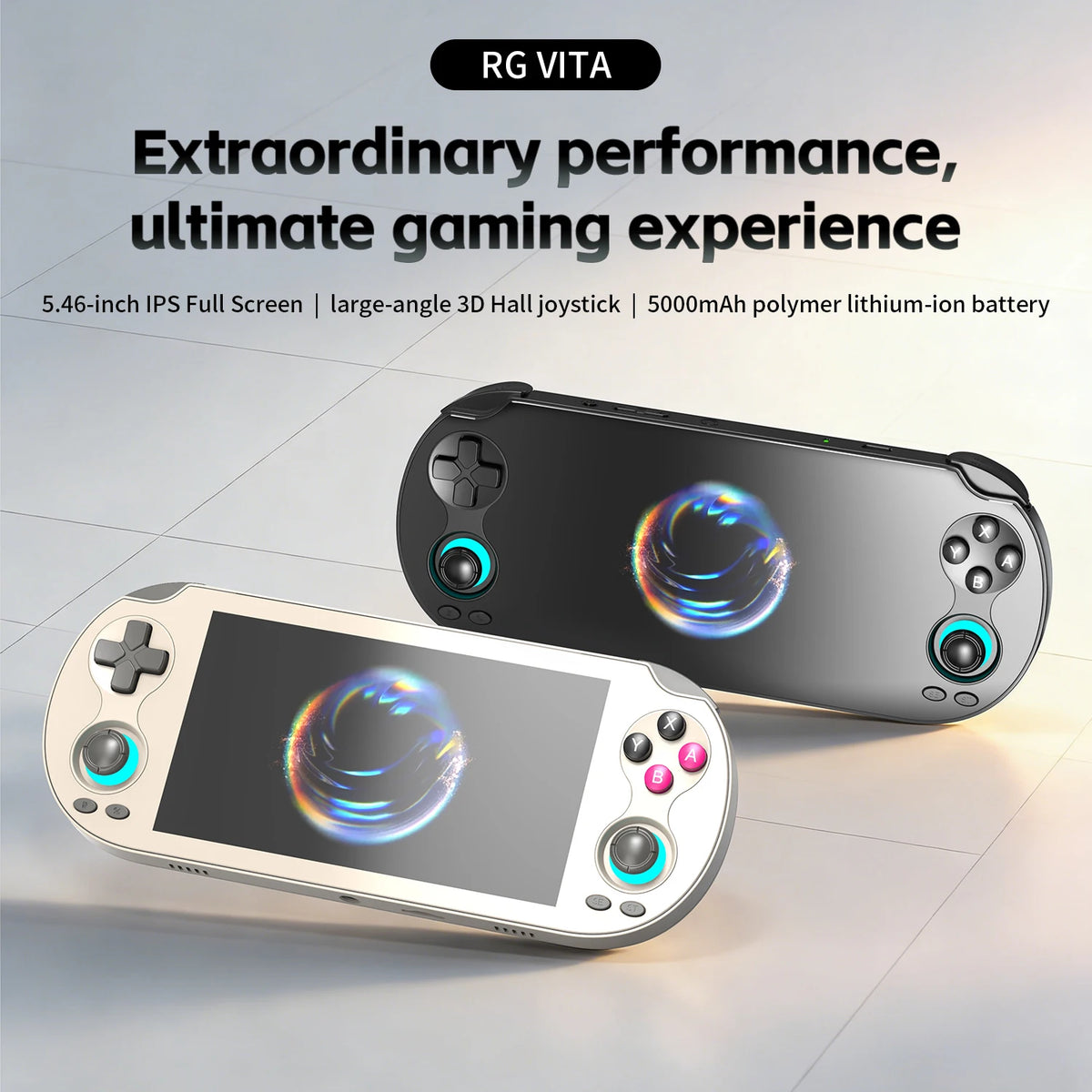 ANBERNIC RG VITA Handheld Game Console IPS Touchscreen 5000mAh Video Gaming Player Supports AI Streaming RixelHK