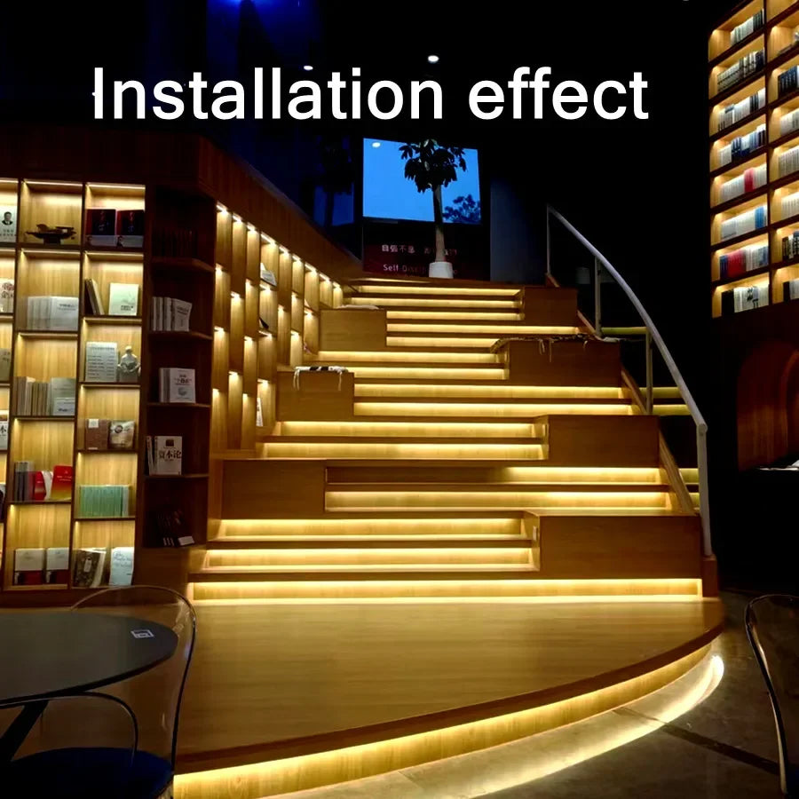 AC220V 240LEDs/M COB LED Strip Light Flexible Tape Lights Smart IC No Need Driver High Bright Linear Lighting RA95 Warm White