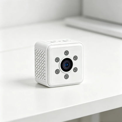 Next-Gen Mini Wireless Security Camera Portable Smart Indoor Nanny Cam with Motion Alerts