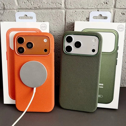Luxury Official Technology Woven Magnetic Case For iPhone 18 17 16 15 14 13 Pro Max For Magsafe Technical Fabric Original Cover