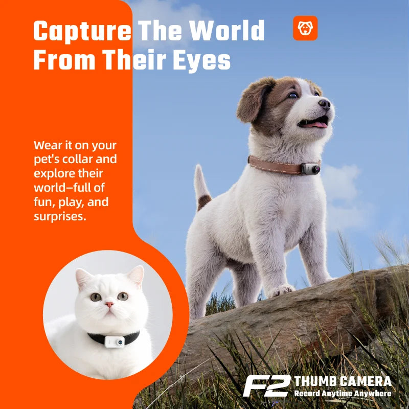 F2 Thumb Camera 1080P HD 130 Degree Wide Angle Mini Camera With IPS Screen 25g Portable Pocket Camera For Daily Recording Life