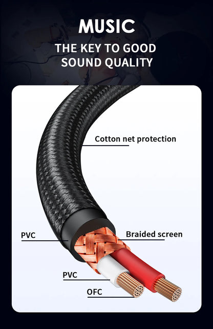 YYTCG RCA Cable HiFi Stereo 3.5mm to 2RCA Audio Cable AUX RCA Jack 3.5 Y Splitter for Amplifiers Audio Home Theater Cable RCA