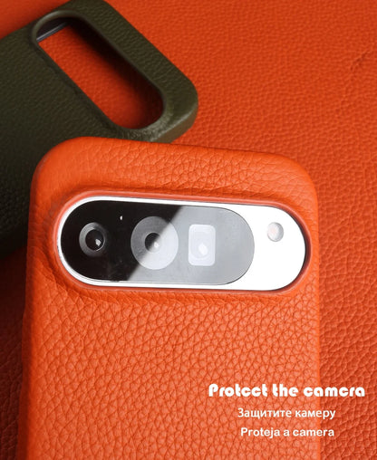 Genuine Leather Magnetic Case for Google Pixel 11 Pro Pixel 10 9 7 8 6 Full Protection Magnet for Magsafe Cases Shockproof Cover