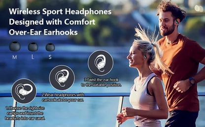 BX17 Bluetooth Earphones Tws Ear Hook Bluetooth 6.0 Running Sports Stereo Buttons Control With Microphone Wireless Headphones