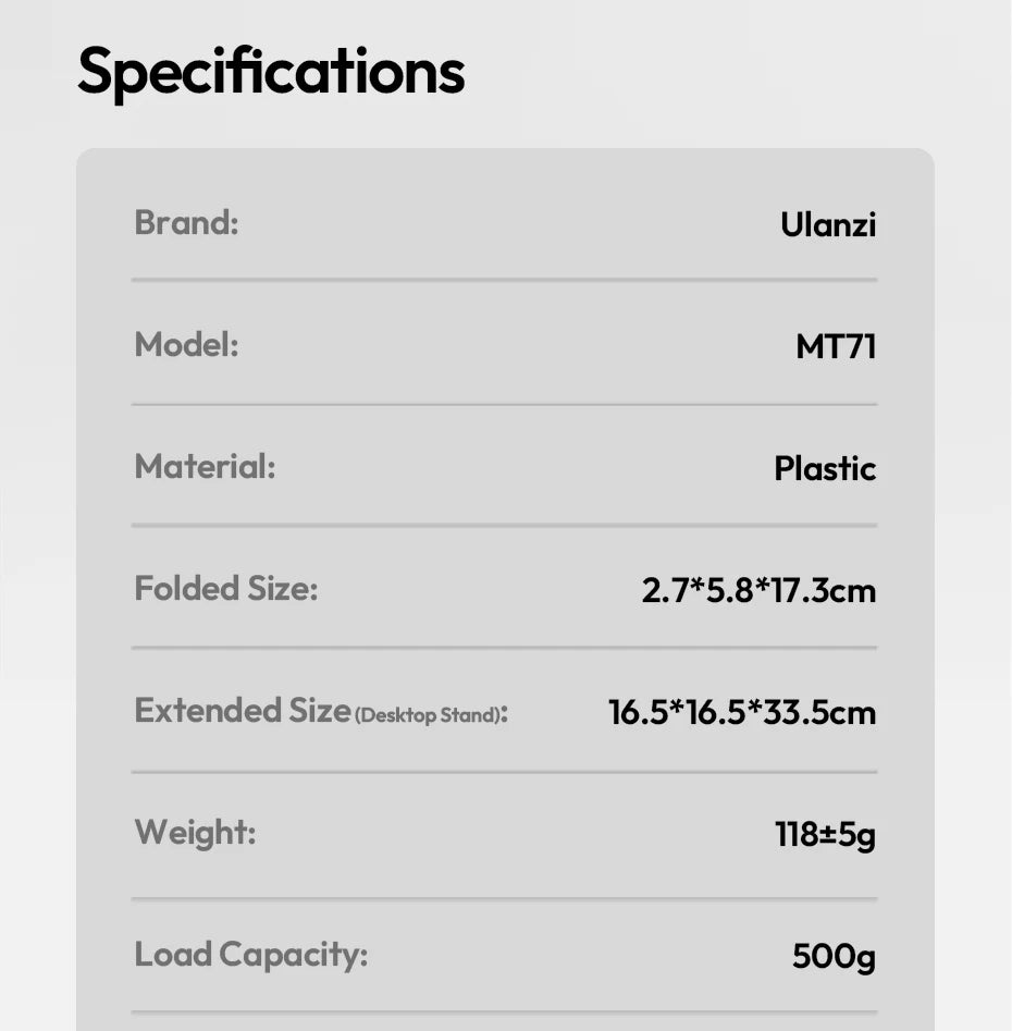 Ulanzi MT71 Magnetic Mini Selfie Stick Telescoping Pole Phone Handle Desktop Tripod for iPhone 17 16 15 14 Android for Travel