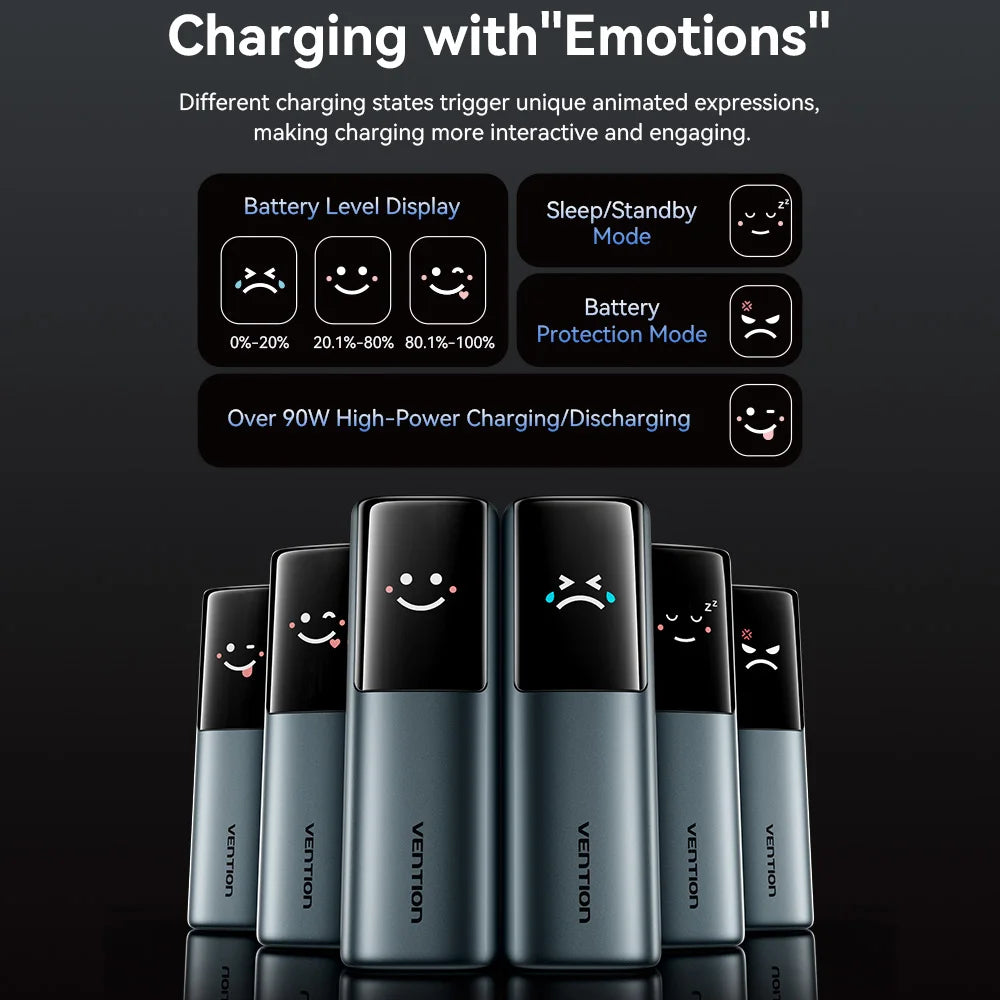 Vention 200W Power Bank 27000mAh PD 3.1 140W Max Portable PowerBank for Laptop PD Fast Charging for iPhone 17 16 Samsung S25 S24