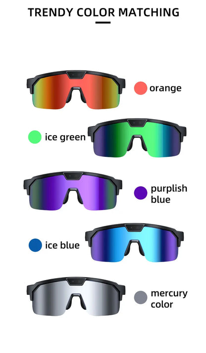 2026 New AI Smart Sports Glasses with 30MP Camera 4K Anti-shake Bicycle Riding Shooting Artifact Dual Mic 32GB Windproof Goggles