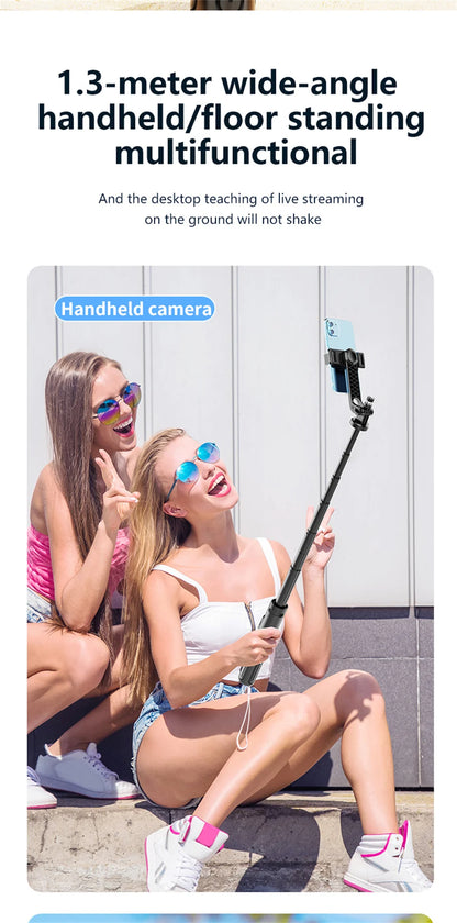 FANGTUOSI New Selfie Stick Universal Bluetooth Four-legged Tripod 1.3 Meter Mobile Phone Stand Anti-shake Live Broadcast