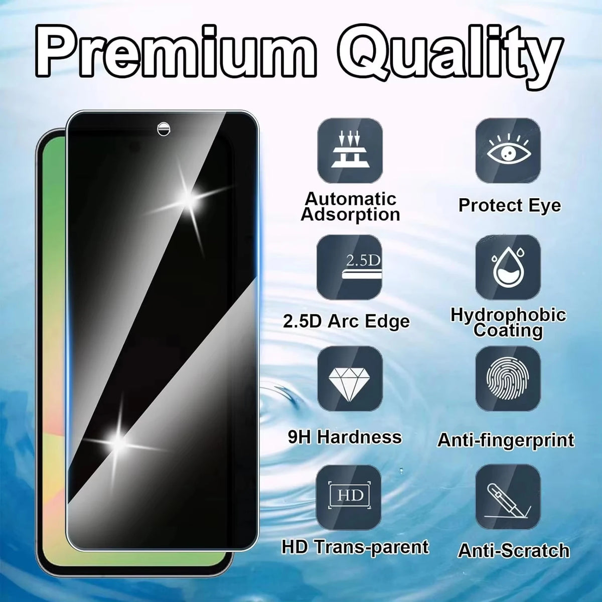 1-5PCS Privacy Screen Protector For Samsung S26 Ultra S25 A17 A16 A56 5G A55 A57 A36 A06 A07 A52 A37 A26 Anti Spy Tempered Glass