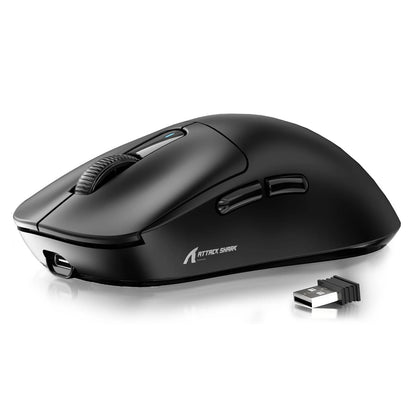 ATTACK SHARK X3 Wireless Gaming Mouse,49g Ergonomic PC Mouse,Triple Modes PAW3395 26K DPI Optical Sensor,Programmable Buttons