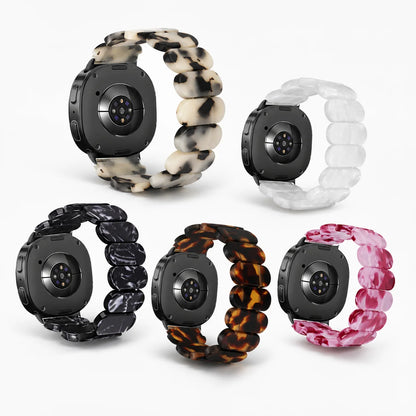 For Samsung Galaxy Watch 9 8 40mm 44mm/Watch 8 Classic 46mm Band Resin Elastic Replacement Bead Bracelets for Samsung Watch 9