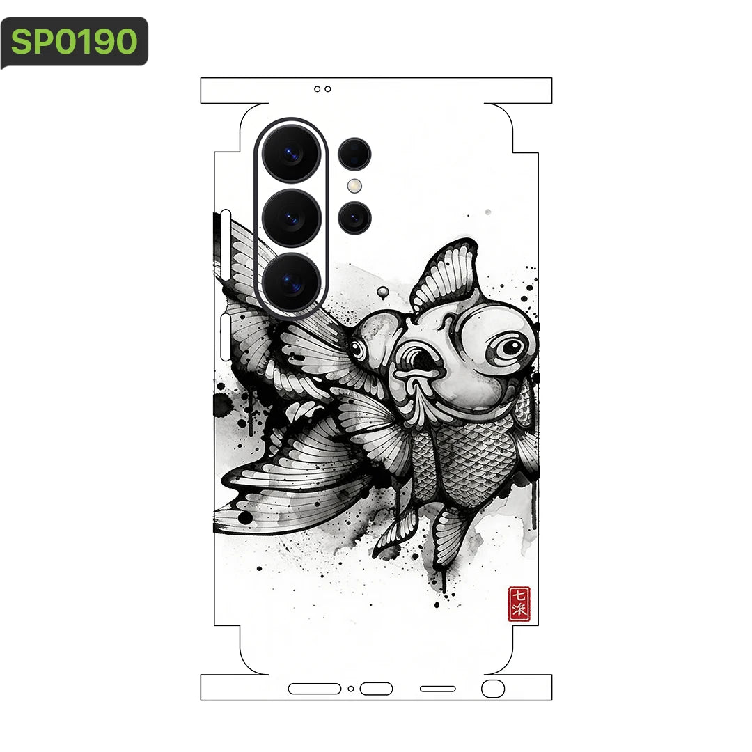 MIX011 Skins Grain Film Wrap Phone Back Sticker For SAMSUNG Galaxy S25 S26 Ultra S24 Plus S22 Ultra S22 S21 FE Film