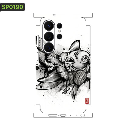 MIX011 Skins Grain Film Wrap Phone Back Sticker For SAMSUNG Galaxy S25 S26 Ultra S24 Plus S22 Ultra S22 S21 FE Film