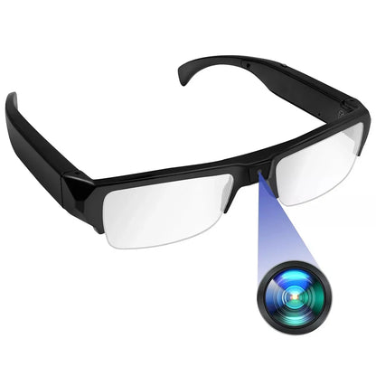 KEBIDUMEI Smart Camera Glasses 1080P HD Portable Wearable Audio&Video Recorder Eyeglass Support TF Card for Meeting Cycling Vlog