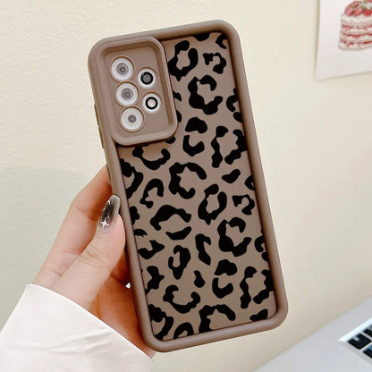 Leopard Pattern Case For Samsung Galaxy S25 Ultra Case Samsung S26 Ultra S24 FE S25 Plus S23 S22 S21 S20 FE A73 5G Cases Cover