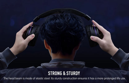 Oneodio EKSA E900 WT 2.4G Wireless Gaming Headset Tri-Mode Over Ear Bluetooth Headphones Gamer With Mic RGB For PC PS4 PS5 80Hr