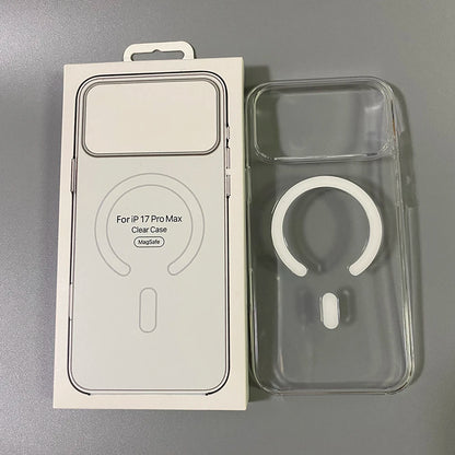 Original Clear Magnetic Phone Case For iPhone 18 17 Pro Max 16 15 14 Plus 13 12 Mini For Magsafe Wireless Charging Protect Cover
