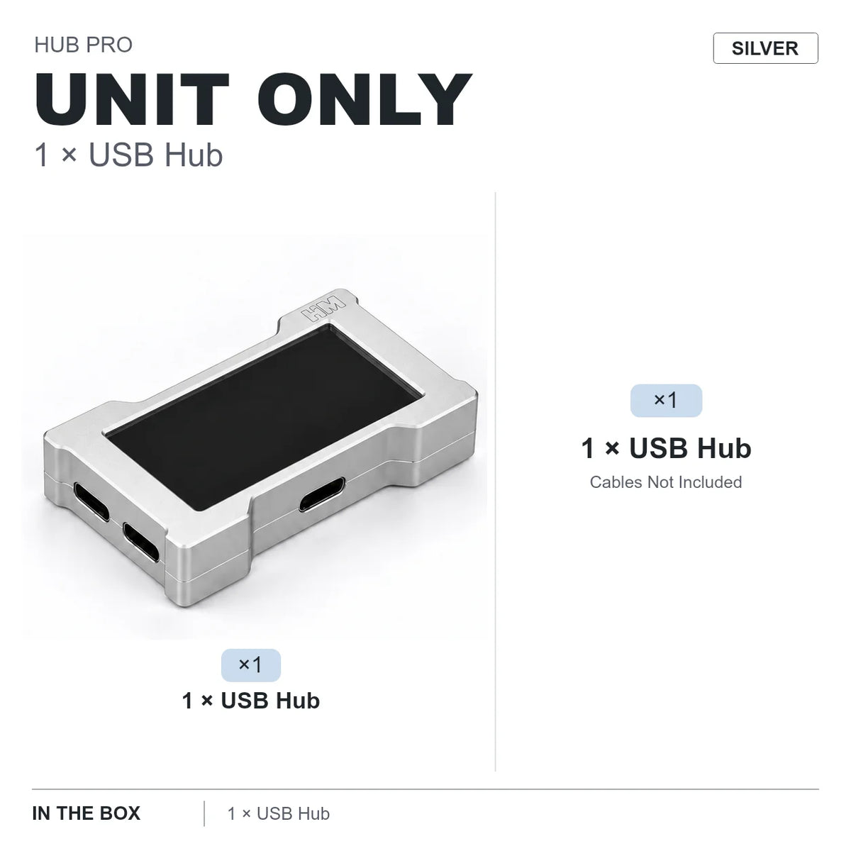 HMLAB ZNEO Gaming USB Hub - 2-to-3 Port, 8K Hz, Independent Power, With Screen, Trendy for Gaming Ambience Desk Setup