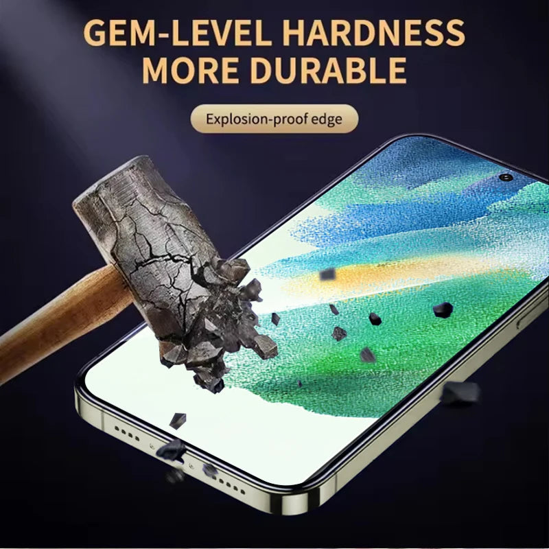 Upgrade 3PCS Fingerprint-Unlock Protect 9H Tempered Glass For Samsung Galaxy S21 FE S 21 5G Anti Explosion Screen Protector Film