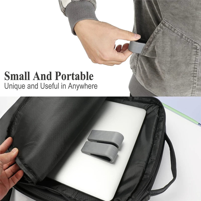 Universal Ultra Compact Portable Laptop Keyboard Stands Notebook Elevated Feet Rubber Tilting Wedge Riser Holder