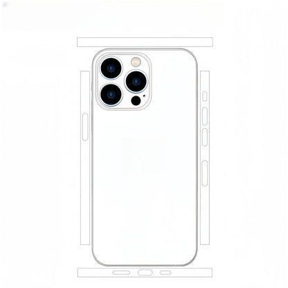 Plain Color Decal Skin for iPhone 13 14 15 16 17Pro Max Back Film Cover Wrap Rear Screen Protector Anti-scratch Durable Sticker
