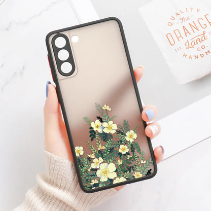 For Samsung S24 S22 S26 Ultra Case Cover Samsung Galaxy S25 S23 Ultra S21 Plus S20 FE Note 20 Ultra Lavender Flowers Clear Cases