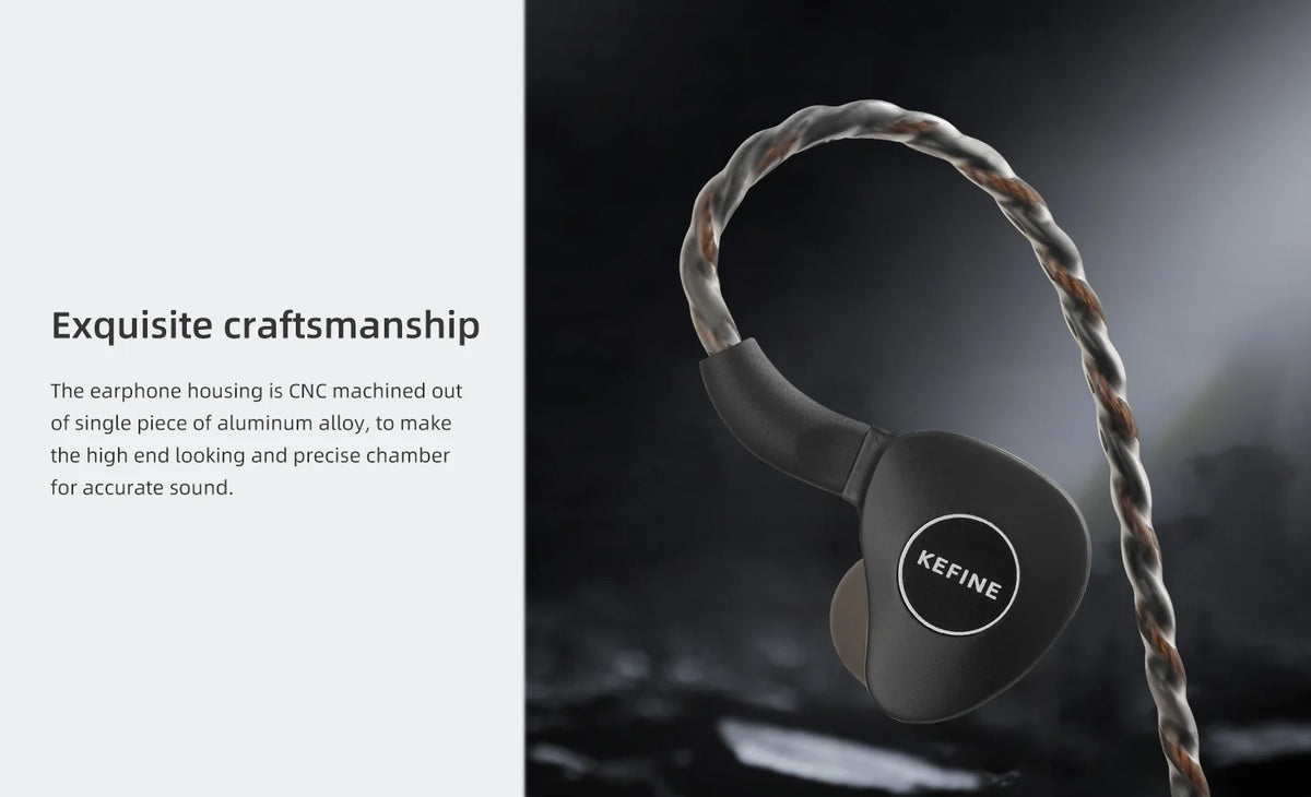 KEFINE Klanar 14.5mm Planar Magnetic Driver Hifi Wired IEM Earphones with CNC Metal  Housing & Detachable 0.78 2pin 3.5mm Cable