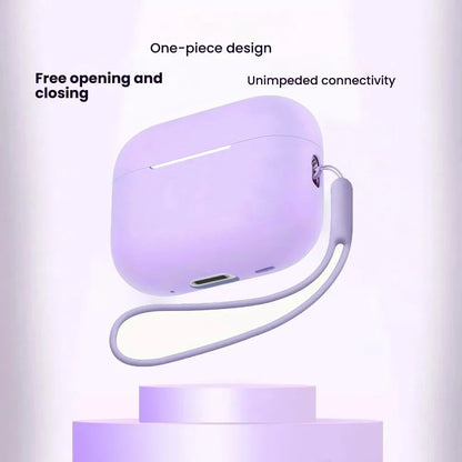 For Airpods 3 Pro Crystal Clear Simple and Transparent Earphone Case with Lanyard Strap Accessories Cover