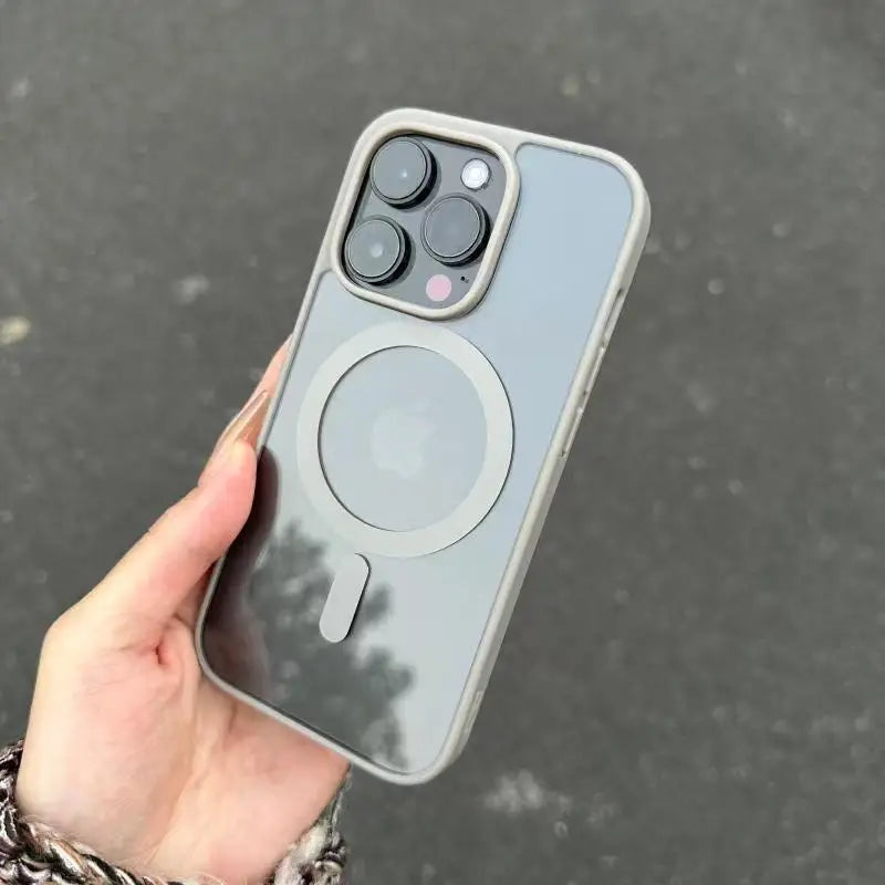 Clear Magnetic Matte For Magsafe Case For iPhone 17 16 15 14 13 12 11 Pro Max 14 Plus 16E 17E AIR Wireless Charge Protect Cover
