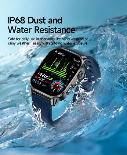 New Men Accurate Health Diagnosis ECG Smart Watch Blood Pressure Blood Oxygen Blood Fat Uric Acid Temp Bluetooth call Smartwatch