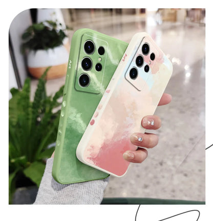 Artistic Patterns Phone Case For Samsung Galaxy S25 S24 S23 S22 S21 S20 Ultra Plus FE Note 20 Ultra 10 9 Plus Cover