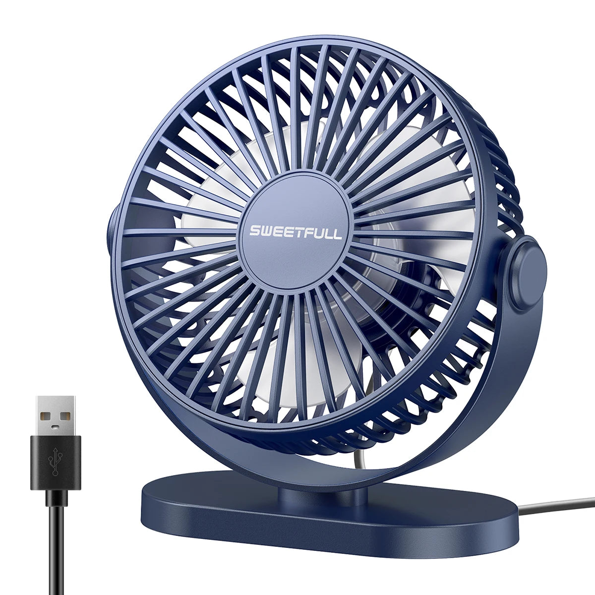 USB Fan Portable Desktop Wall Mounted Mini Electric Fan Mute 3 Speed Adjustment Air Circulator For Home Desk Office