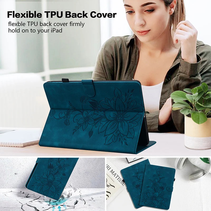Leather Case for iPad Air 11 13 2024-26 iPad 5th 6th 7th 8th Gen iPad 10.9 2022 11th 2025 Pro 11 2024 9.7 2018 Mini 8 6 Shell