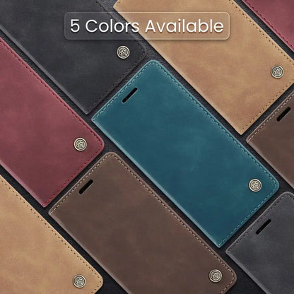 Leather Case For iPhone 17 16 15 14 13 12 11 18 Pro Max Air 16E X XR XS Max SE 2020 6 6s 7 8 Plus Luxury Magnetic Phone Cover