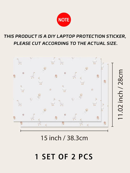 DIY 15inch Laptop Stickers Skins Cute Cat A+C Side Notebook Computer Cover Skin for Macbook /HP / Dell / Lenovo / Acer / ASUS