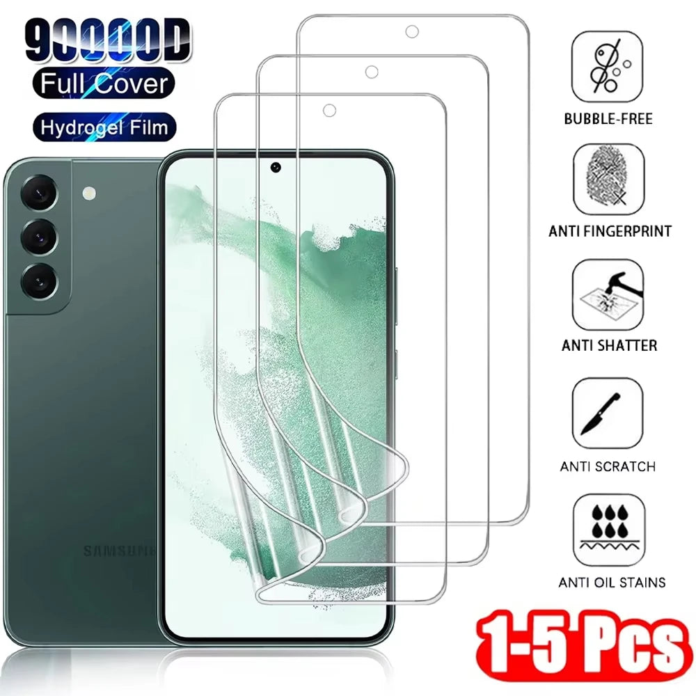 1-5Pcs Soft Silicone Hydrogel Film For Samsung Galaxy S26 Ultra S25 Plus S24 S23 S22 S21 FE Film A57 A56 A55 A37 A36 A27 A17 A07