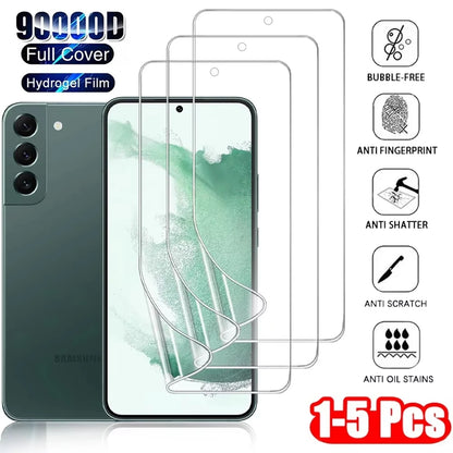 1-5Pcs Soft Silicone Hydrogel Film For Samsung Galaxy S26 Ultra S25 Plus S24 S23 S22 S21 FE Film A57 A56 A55 A37 A36 A27 A17 A07