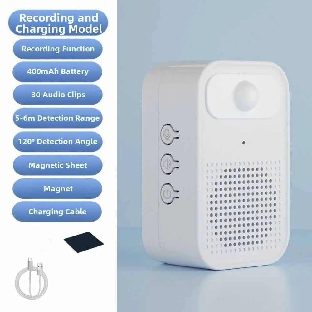 Infrared Sensor Welcome Doorbell Recording Function Wireless Door Greeter Sensor Alarm Anti-theft Smart Door Bell Chime