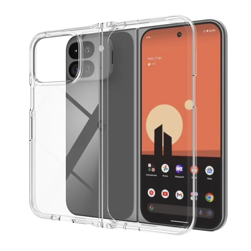 Case For Google Pixel 9 Pro Fold Fold2 Luxury Acrylic Transparent Folding Cover For Pixel9 Pro Fold Thin Shockproof Bumper Funda