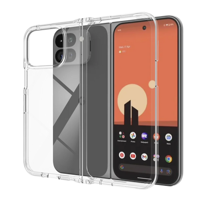 Case For Google Pixel 9 Pro Fold Fold2 Luxury Acrylic Transparent Folding Cover For Pixel9 Pro Fold Thin Shockproof Bumper Funda