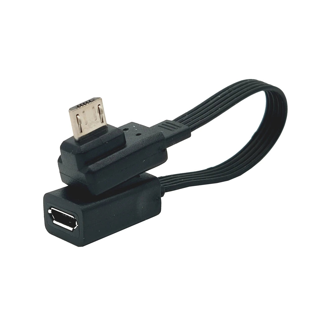 5CM 10CM 20CM MicroUSB panel mounting connector female Micro USB 5-pin.extension cable 30cm 50cm, with screw holes