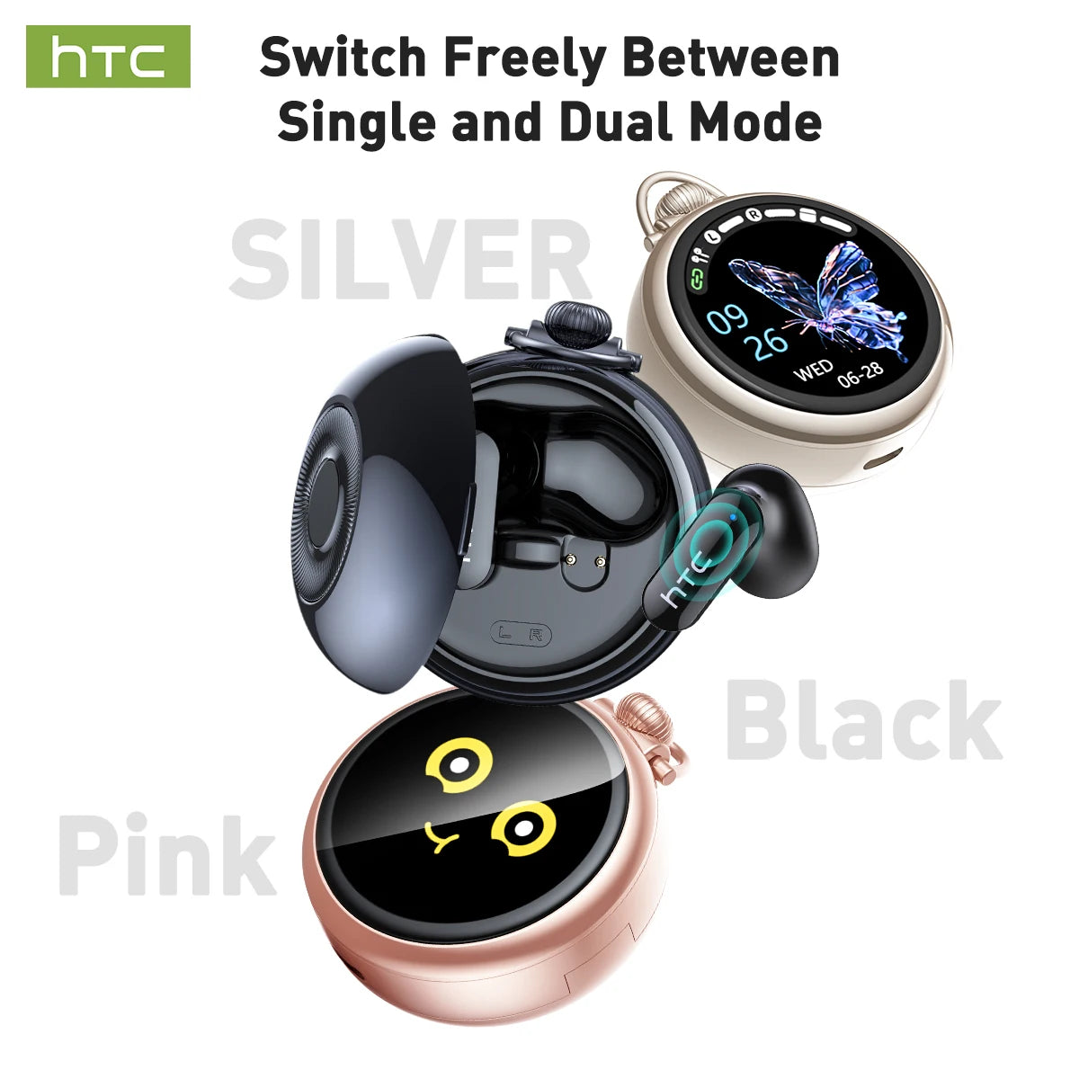 HTC NE71 True Wireless Earbuds ANC Noise Cancelling Bluetooth 6.0 22H Playtime In-Ear Comfort Gaming Low Latency