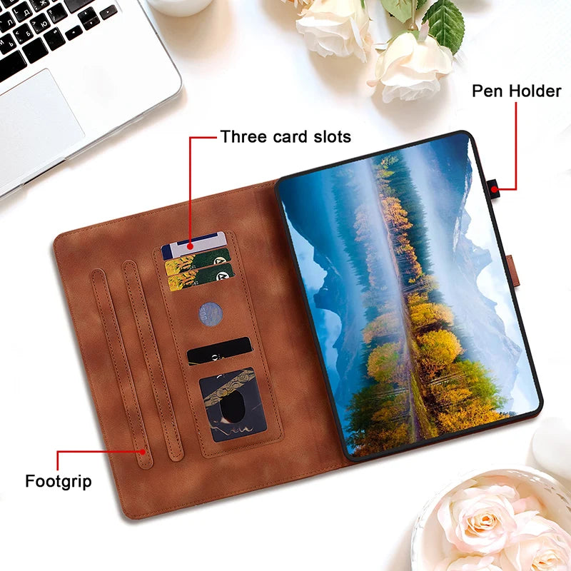 Leather Case for iPad Air 11 13 2024-26 iPad 5th 6th 7th 8th Gen iPad 10.9 2022 11th 2025 Pro 11 2024 9.7 2018 Mini 8 6 Shell
