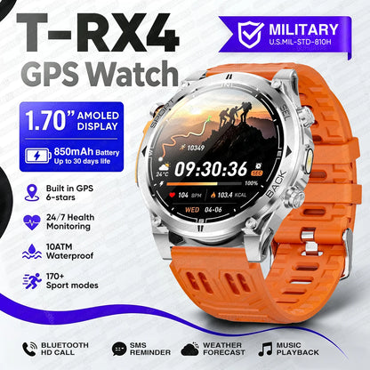 2026New T-RX4 Ultra GPS Smart Watch For Men 6-star GPS Positioning 10ATM Waterproof 850mAh Battery Compass 170+Sports Smartwatch