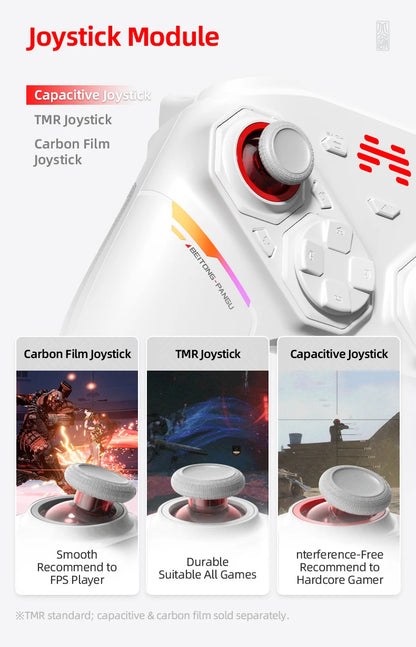 BEITONG PANGU Modular Wireless Controller, DIY Layout, Tool-Free Swap, TMR Joystick, for Switch/PC/Android/iOS